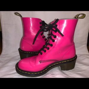 Hot Pink Heeled Dr. Martens
